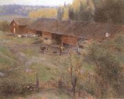 Erik Werenskiold autumn oil painting on canvas